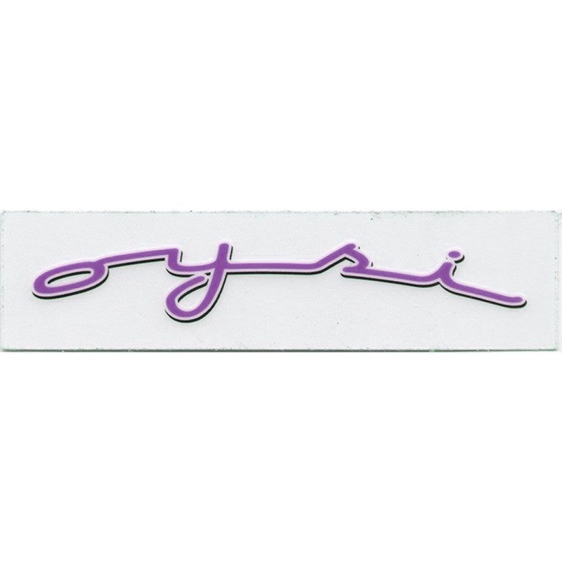 Sticker 10×2,5cm white purple