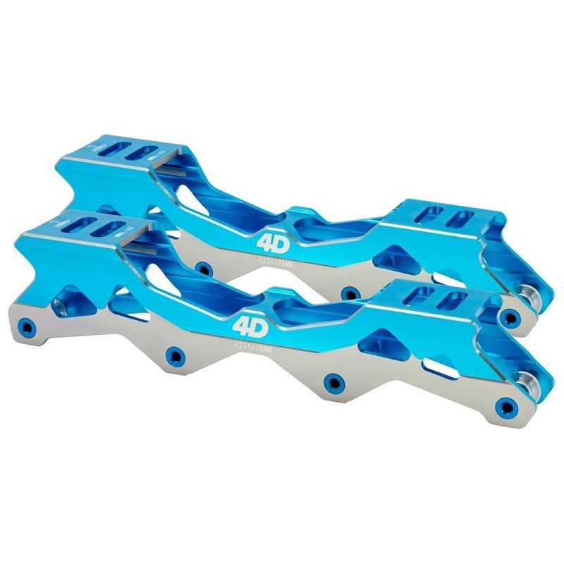 FR Skates Blue 4D Rockered Frames – 231mm