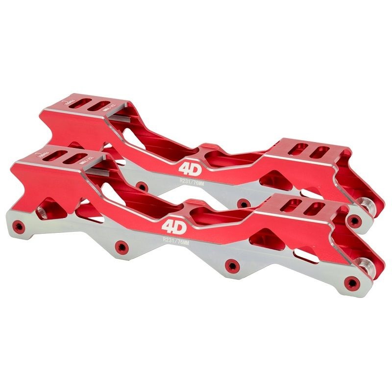 FR Skates Red 4D Rockered Frames – 231mm