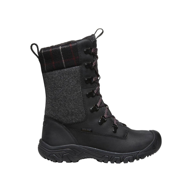 Keen Greta Tall Waterproof Boot – Women 6.5 Black/Black Plaid