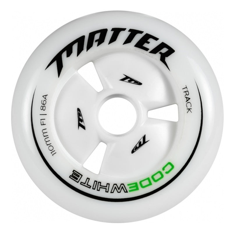 Matter Code White Wheels 110mm F1 86a – Set of 6