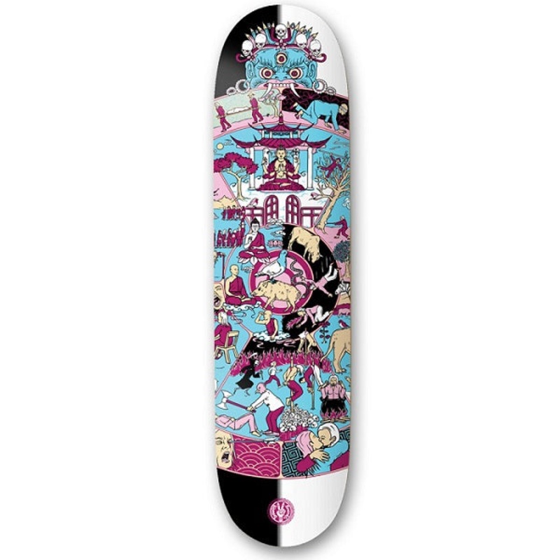 Drawing Boards Wheel of Life 2 Skateboard Deck – 8.25″