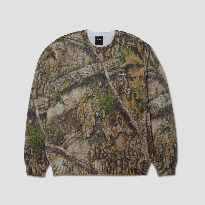 HUF X Realtree Crew Sweater Camo Small