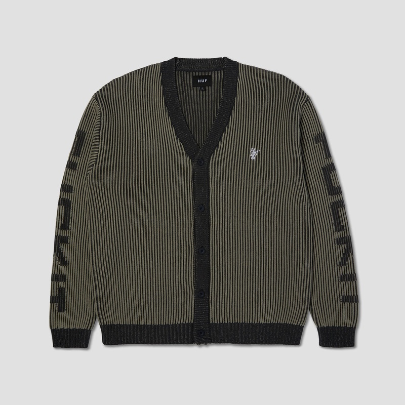 HUF Repeater Cardigan Asphalt Small