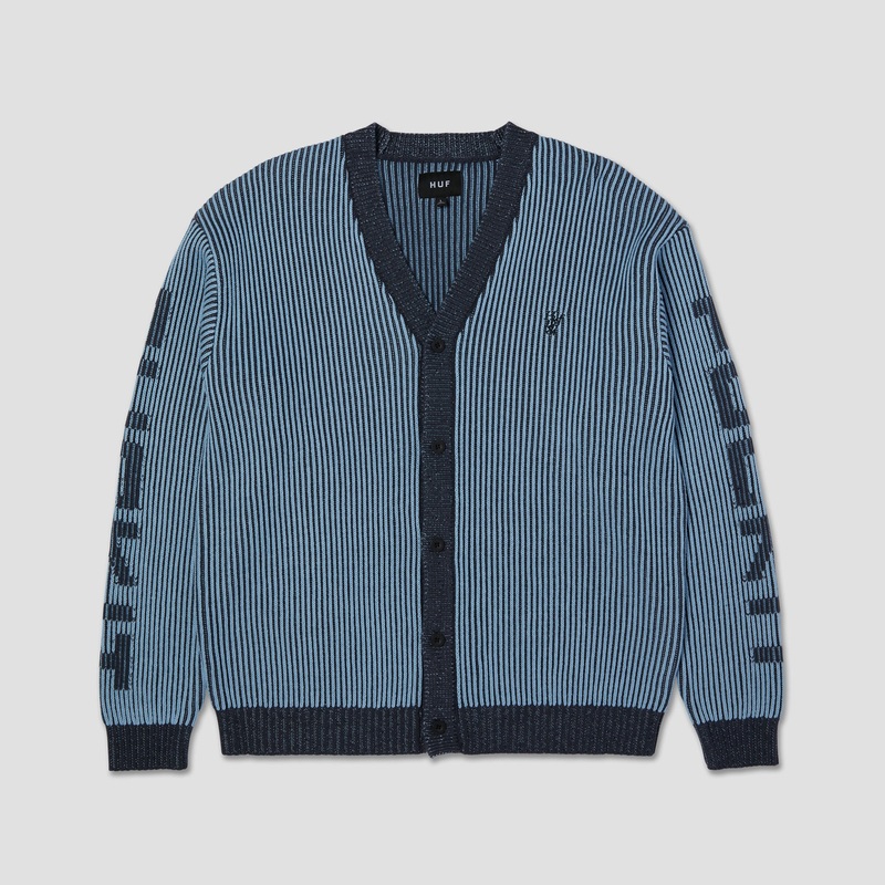HUF Repeater Cardigan Washed Blue Small
