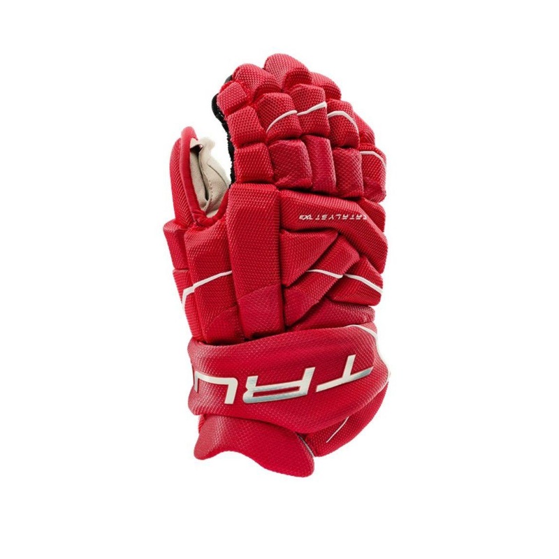 True Catalyst 7X3 Hockey Gloves – Senior 13 Black/Red