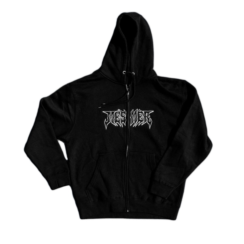 Goth Zipper Hoodie Black L