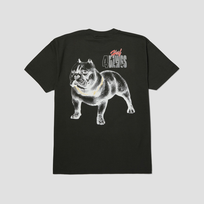 HUF 4 The Dawgs T-Shirt Vintage Black Small