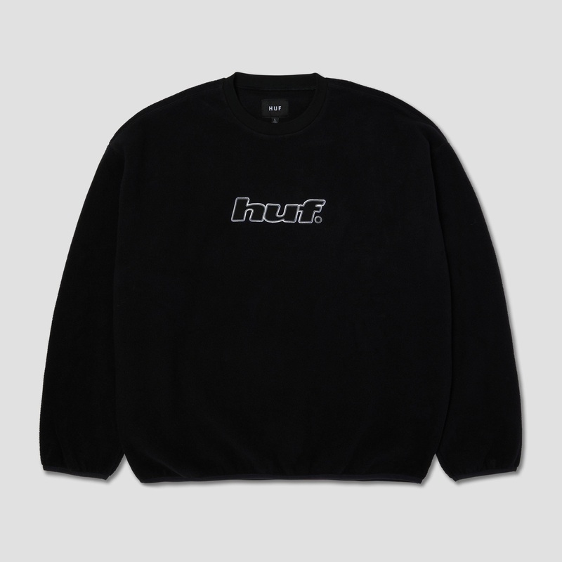 HUF H Dot Polar Fleece Crew Black Small