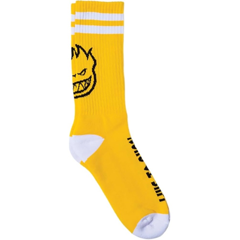 Spitfire Heads Up Socks – Yellow/Black/White YELLOW BLACK WHITE OSFM
