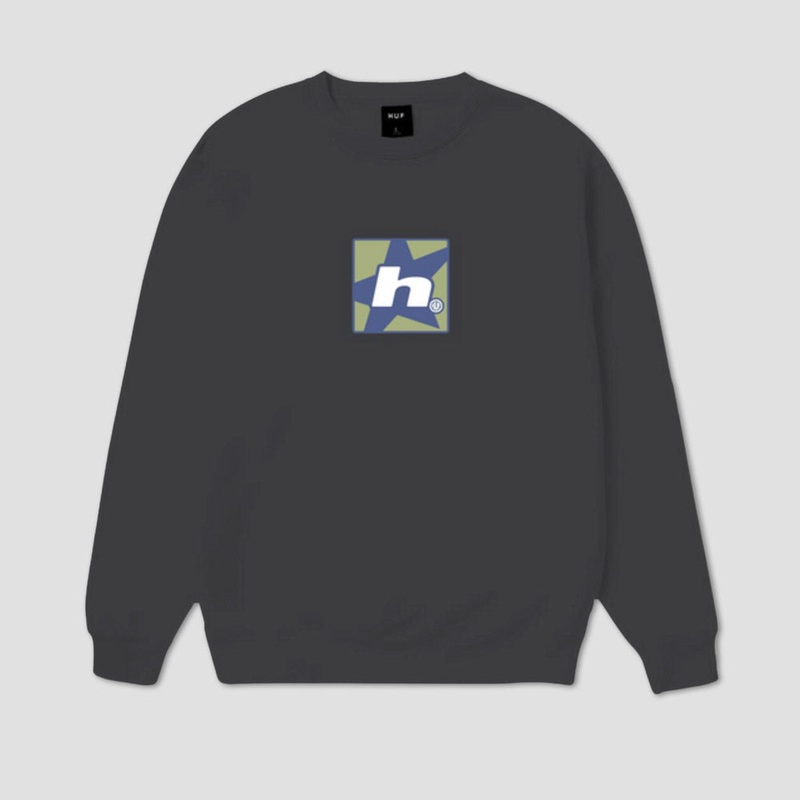 HUF H Star Crew Black Small