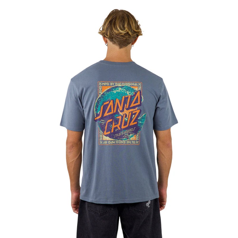 Santa Cruz Breaker Dot Crackle Tee SLATE XS