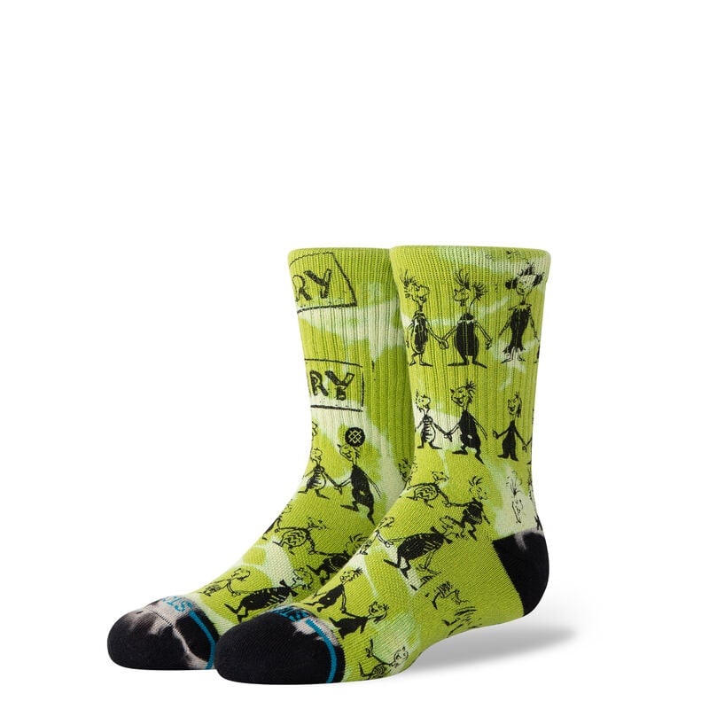 Stance Down In Whoville Kids Crew Socks GREEN M