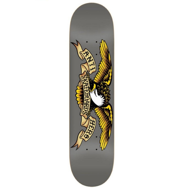 Anti Hero Classic Eagle Grey Skateboard Deck – 8.25″