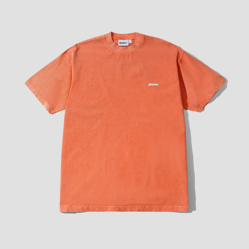 Butter Goods Basic T-Shirt Washed Blood Orange Small