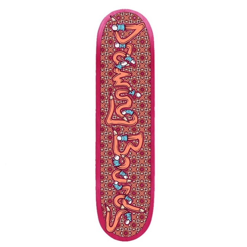 Drawing Boards Logo Red Skateboard Deck – 8.0″