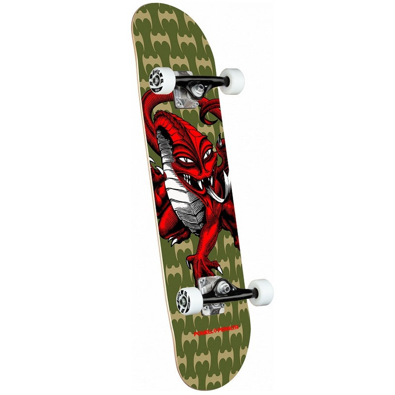 Powell Peralta Cab Dragon One Off Olive Skateboard – 7.5″