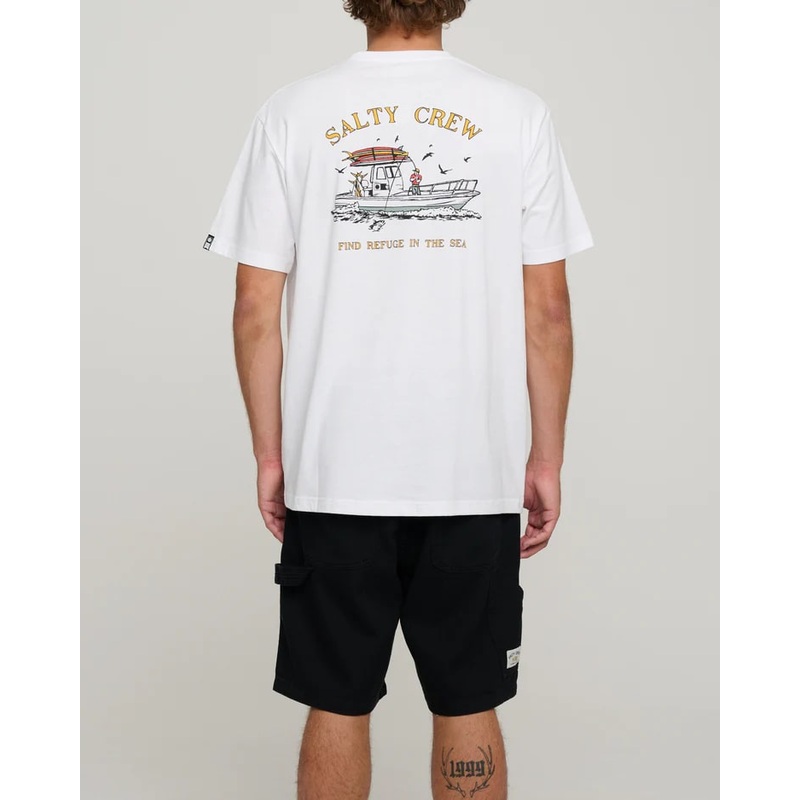Salty Crew Fish On Standard Tee White S