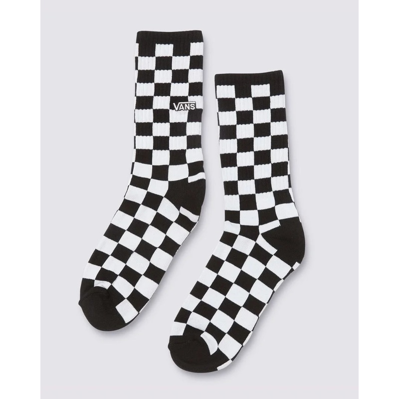 Vans Checkerboard Crew Sock – Black / White BKW 6.5 to 9