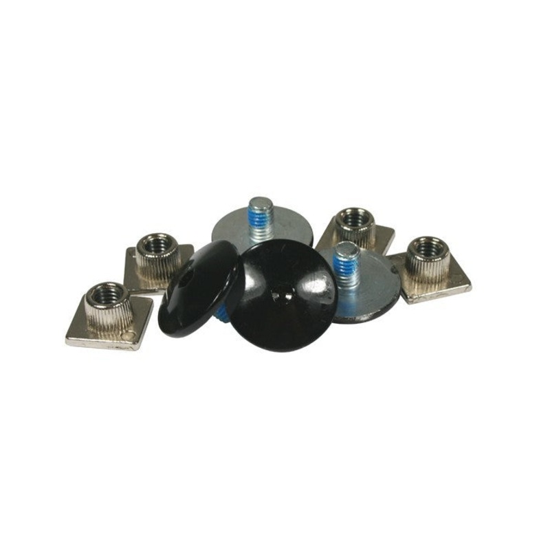 Cuff bolts M6 black 4-pack