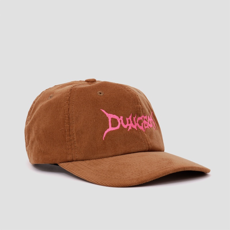 Dungeon Embroidered Cord Cap Camel / Neon Pink