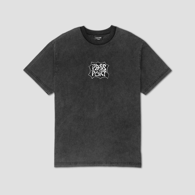 Passport Glyph T-Shirt Acid Black Small