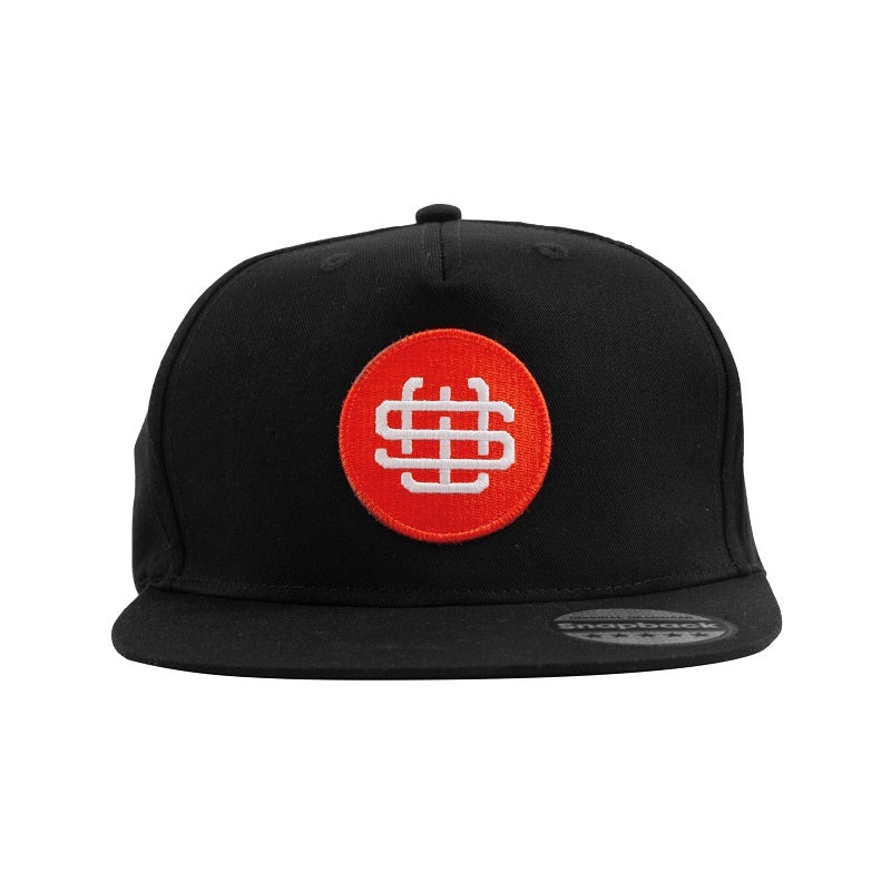 Slick’s Skate Store Monogram Snapback Cap – Black