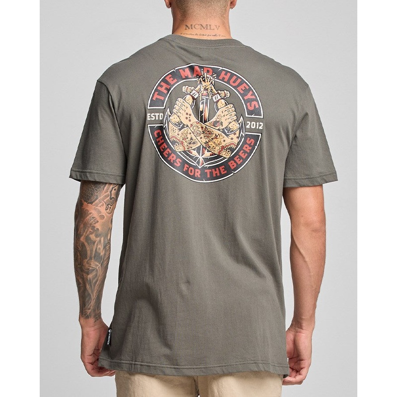 The Mad Hueys CHEERS FOR THE BEERS | SS TEE CHARCOAL S