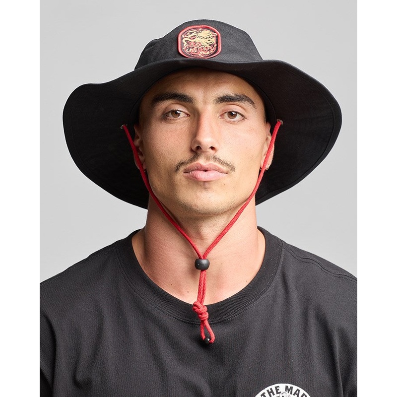 The Mad Hueys KRAKEN TINS | WIDE BRIM HAT BLACK S/M