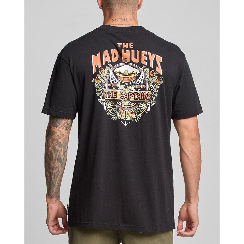 The Mad Hueys THE ISLAND CAPTAIN | SS TEE BLACK S