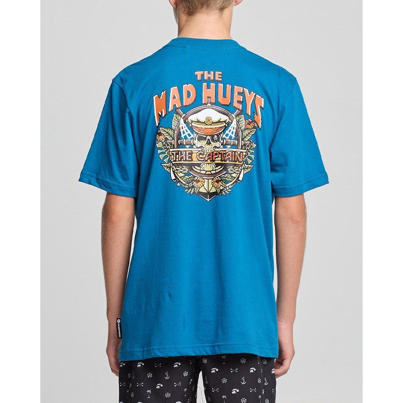 The Mad Hueys THE ISLAND CAPTAIN | YOUTH SS TEE DARK COBALT 6