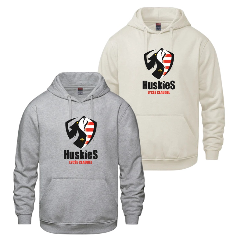 LYCEE CLAUDEL CHANDAIL CX2 VAULT “HOODIE” AVEC IMPRESSION HUSKIES Ivory YXS