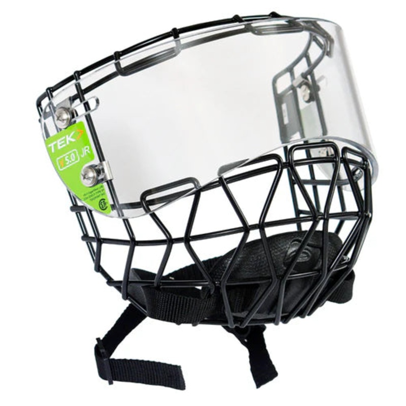 POWERTEK RINGETTE CAGE/VISOR V5.0 Black YOUTH – ONE SIZE