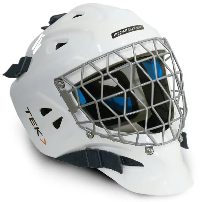 POWERTEK RINGETTE GOALIE HELMET V5.0 WHITE SENIOR White MEDIUM