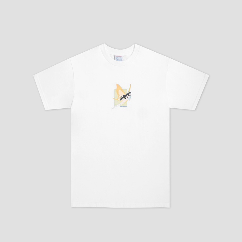 Sci-Fi Fantasy Moth Girl T-Shirt White Small