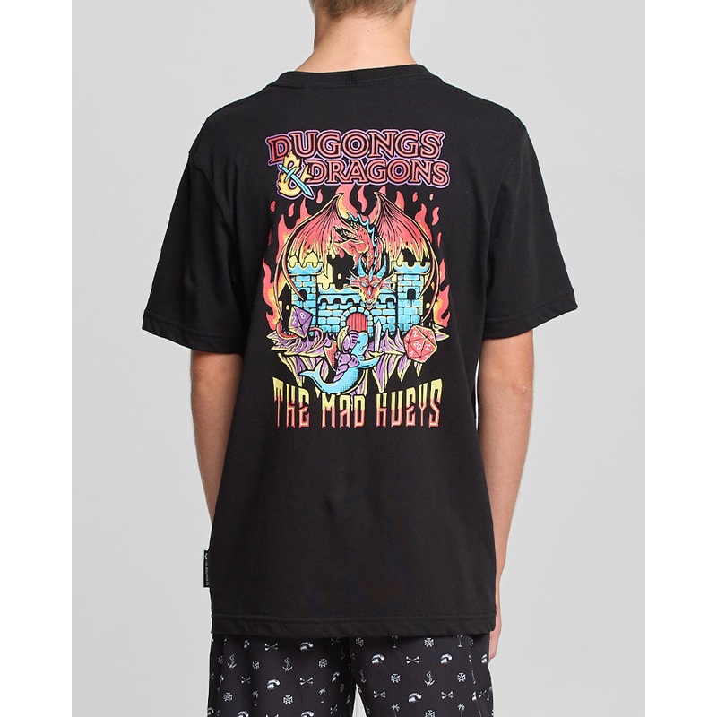 The Mad Hueys DUGONGS AND DRAGONS | YOUTH SS TEE BLACK 6