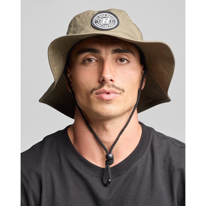 The Mad Hueys H SERIES | WIDE BRIM HAT OLIVE S/M