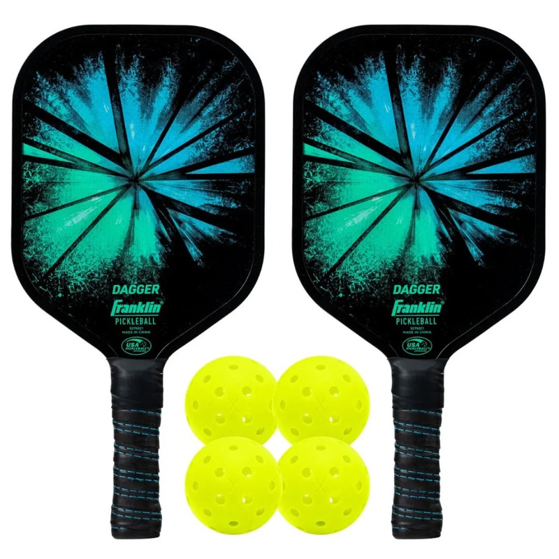 FRANKLIN PICKLEBALL PADDLE DAGGER POLY PRO 2 PLAYER SET Black