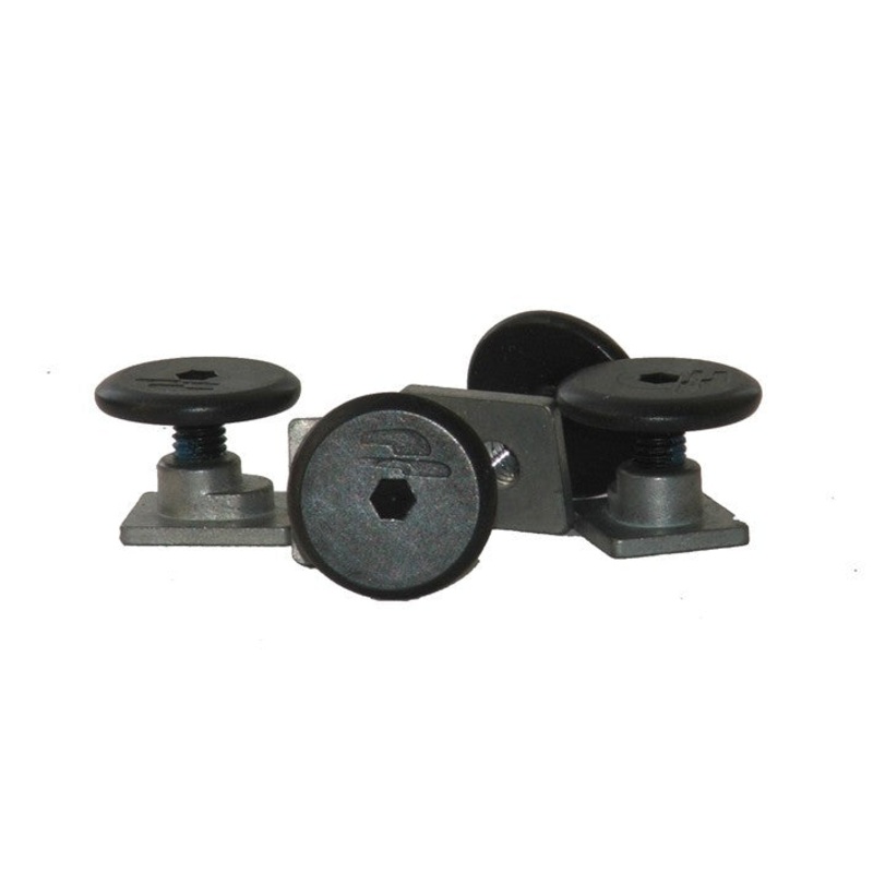 Cuff bolts oval black 4-pack