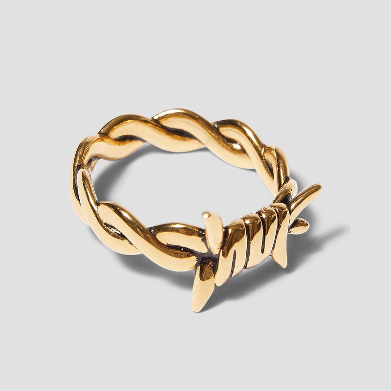 HUF Barbed Wire Ring Gold 7