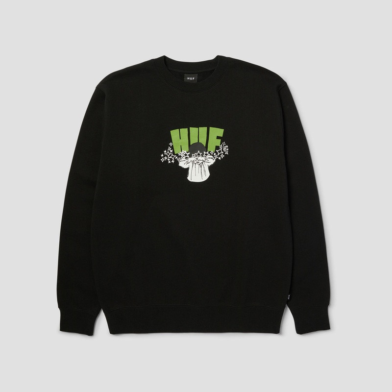 HUF Dazed Crew Black Small