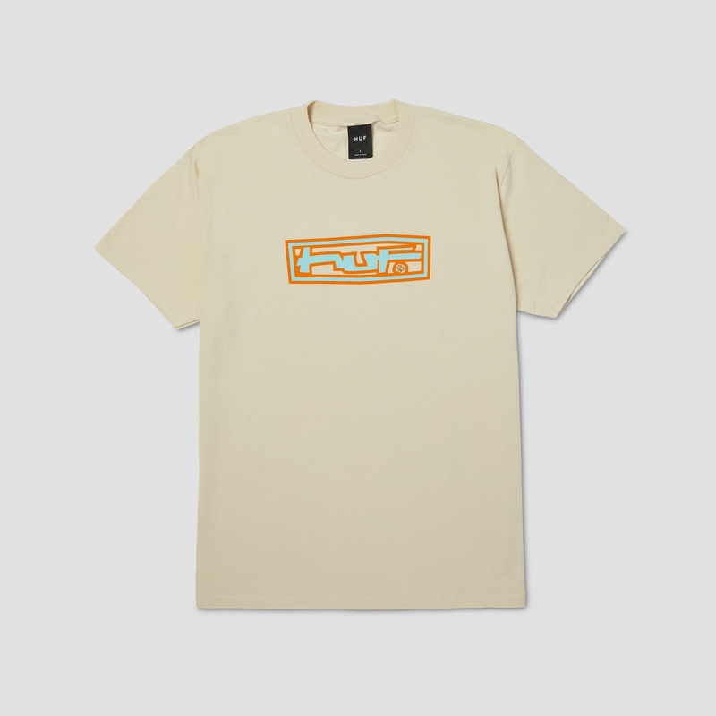 HUF Stretch T-Shirt Cream Small