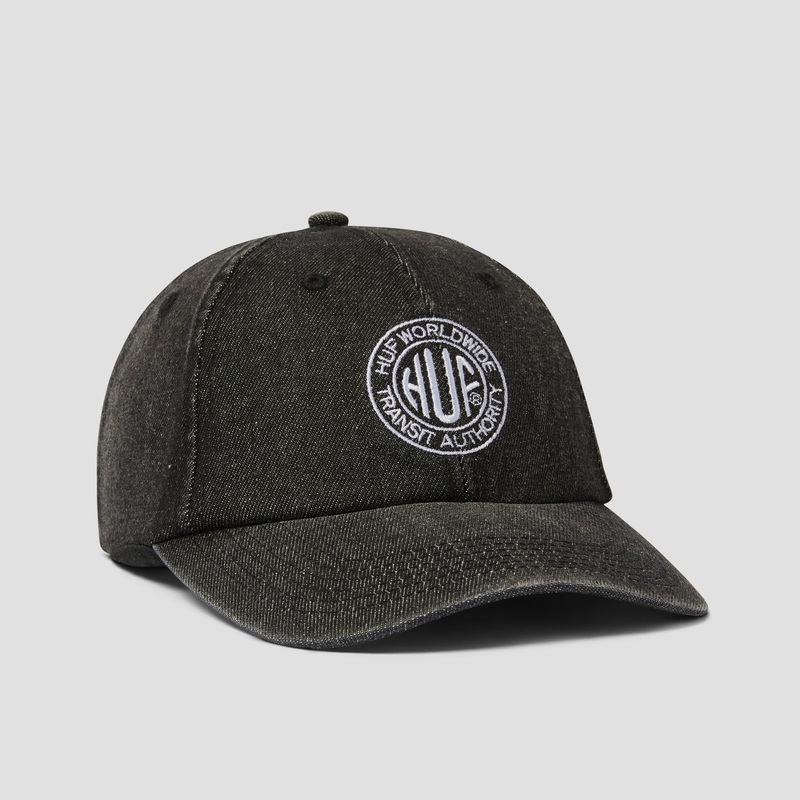 HUF Token 6 Panel Cv Washed Hat Black