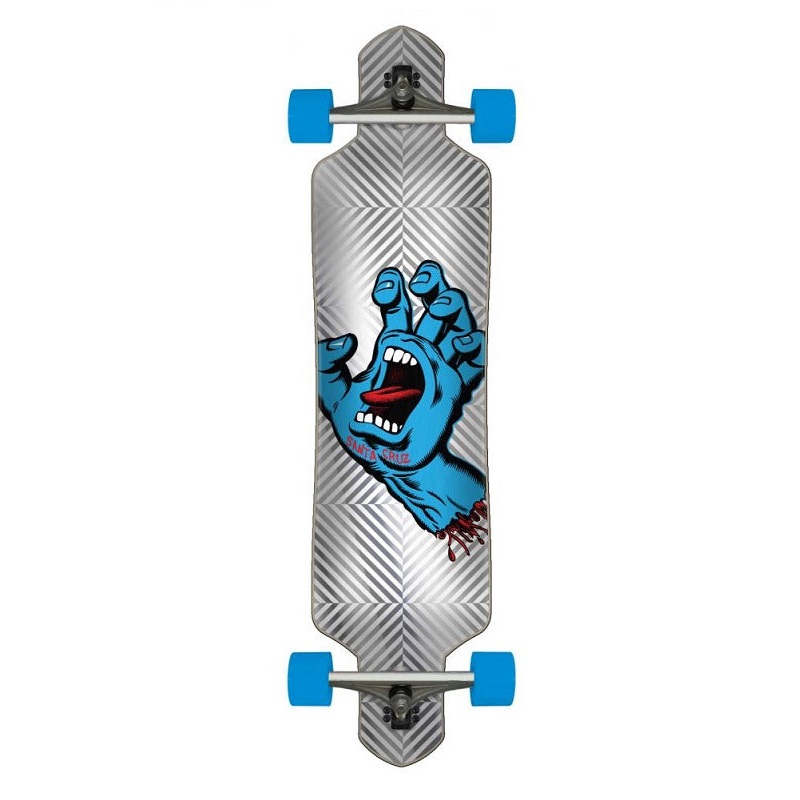 Santa Cruz Screaming Hand Foil Drop Thru Longboard – 41″