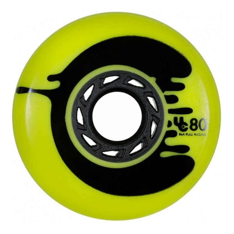 Undercover Cosmic Rosche Yellow Wheels Full Radius 80mm 86a – Set of 4
