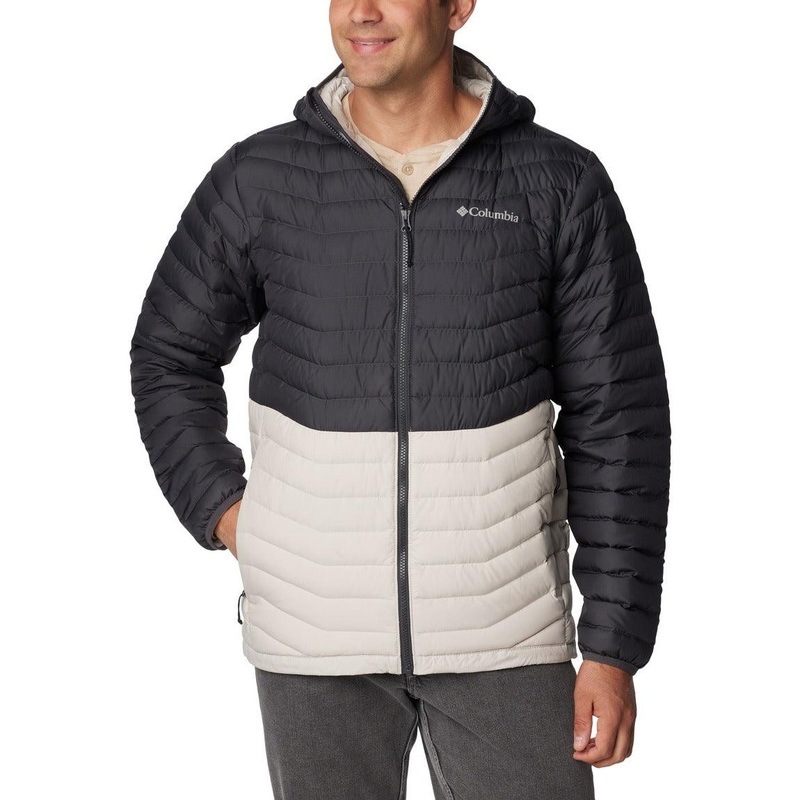 Columbia Westridge Down Hooded Jacket – Men S Dark Stone/Shark