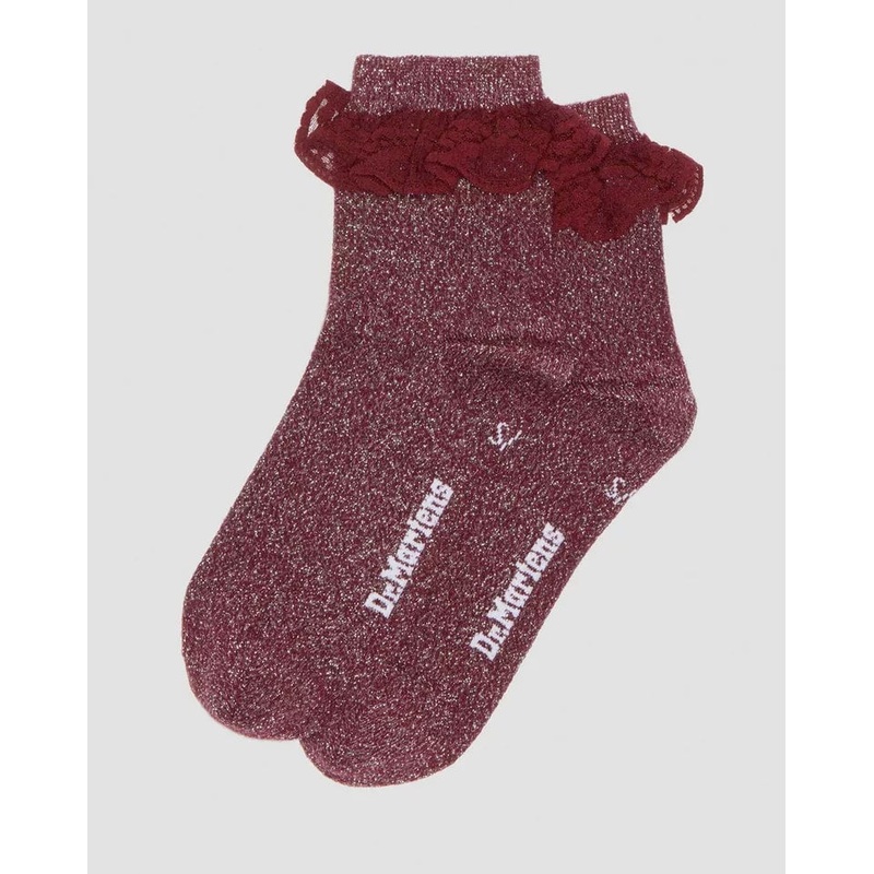 Dr. Martens Frill Sock Organic Cotton Blend – Cherry Red RED S/M