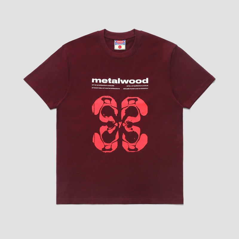 Metalwood Rorschach T-Shirt Maroon Small