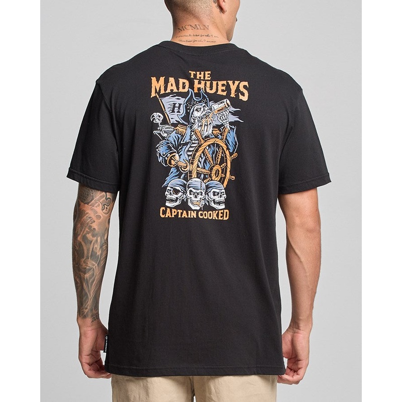The Mad Hueys CAPTAIN COOKED | SS TEE BLACK S