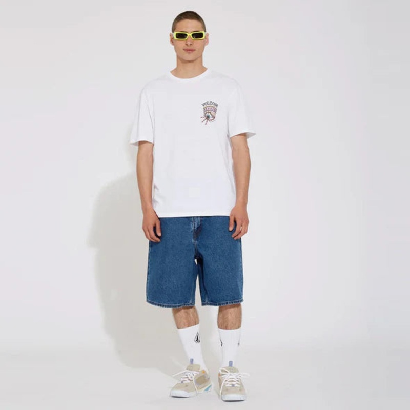 Volcom Billow Denim Short – Oliver Mid Blue OMB 28